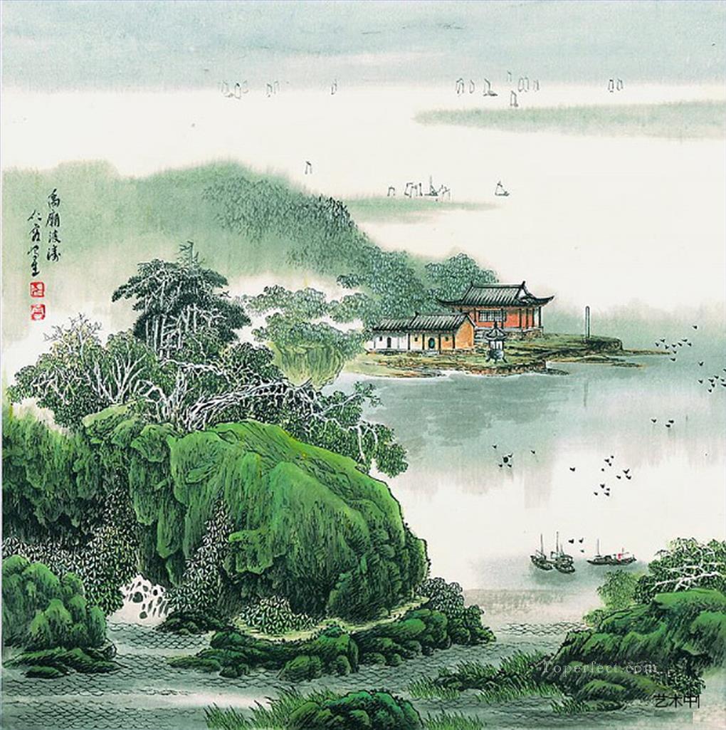 Cao renrong Suzhou Park old Chinese Oil Paintings